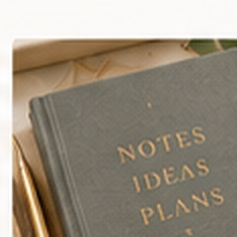 Refined notebook for notes, ideas and plans